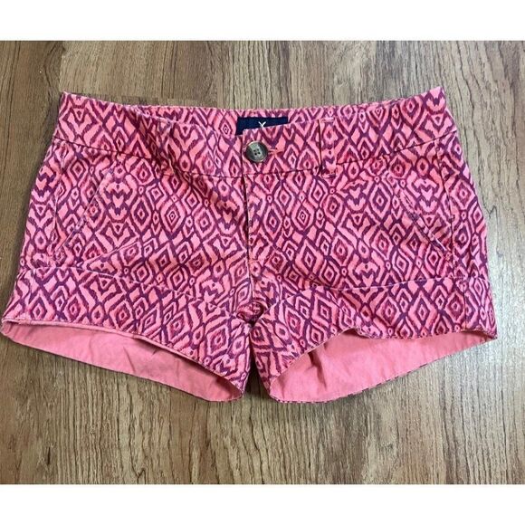 American Eagle Pants - American Eagle Outfitters High Waist Pink Geometric Shorts